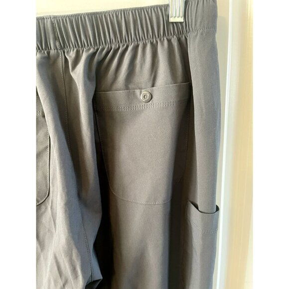 Scrub Joy Dark Gray Set(2 Piece) Short Sleeve top/pant M NWOT Pockets Drawstring - Picture 7 of 9